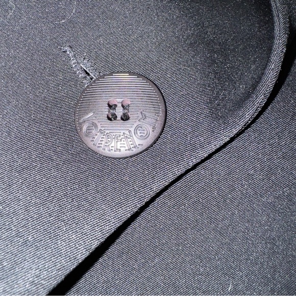 Votre Nom Designer Paris Black Blazer Jacket One Button w/ Pockets Size 2 US M - Picture 10 of 11
